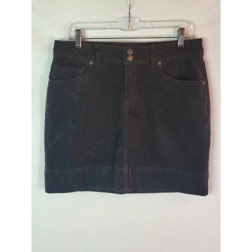 Patagonia Black Organic Cotton Corduroy Mini Skirt in Womens Size 8 with Pockets